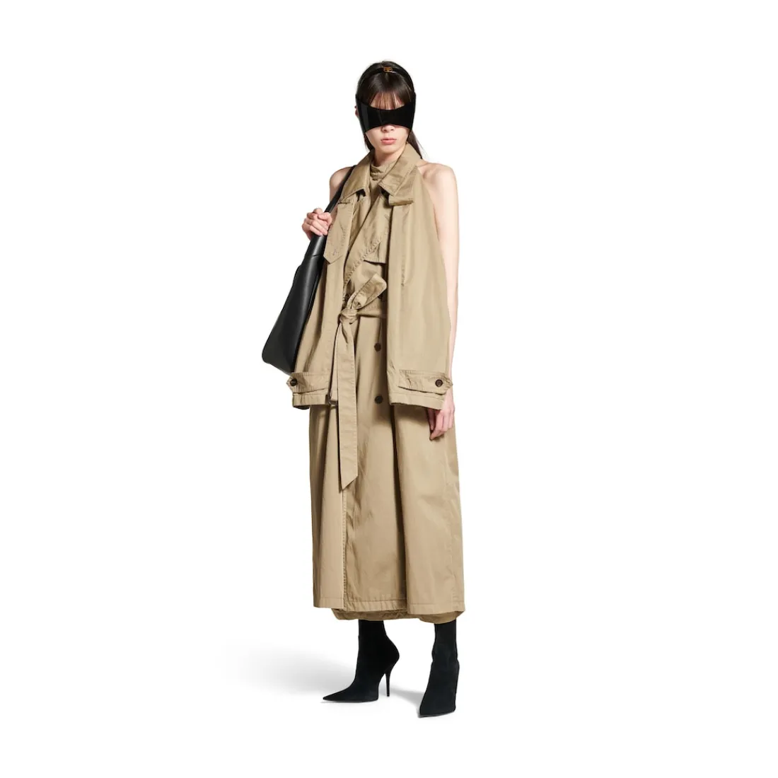 Balenciaga Vestiti E Gonne-Abito Effetto Trench Suspended da Donna in Beige