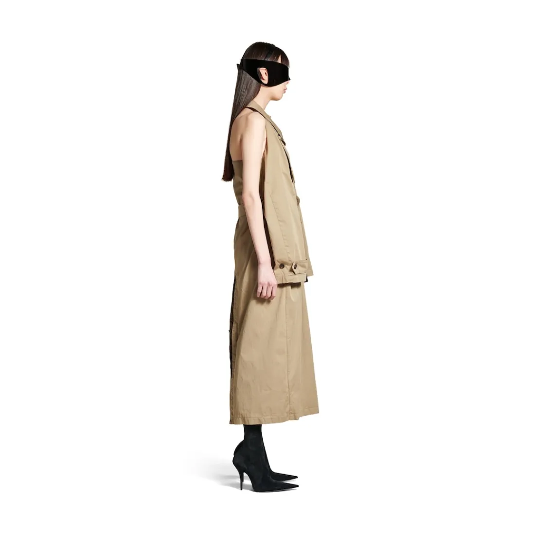 Balenciaga Vestiti E Gonne-Abito Effetto Trench Suspended da Donna in Beige