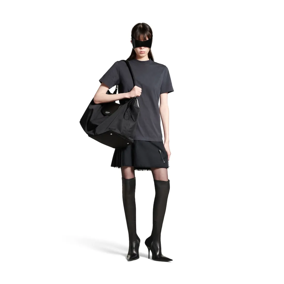 Balenciaga Vestiti E Gonne-Abito Stile T-shirt Layered da Donna in Nero