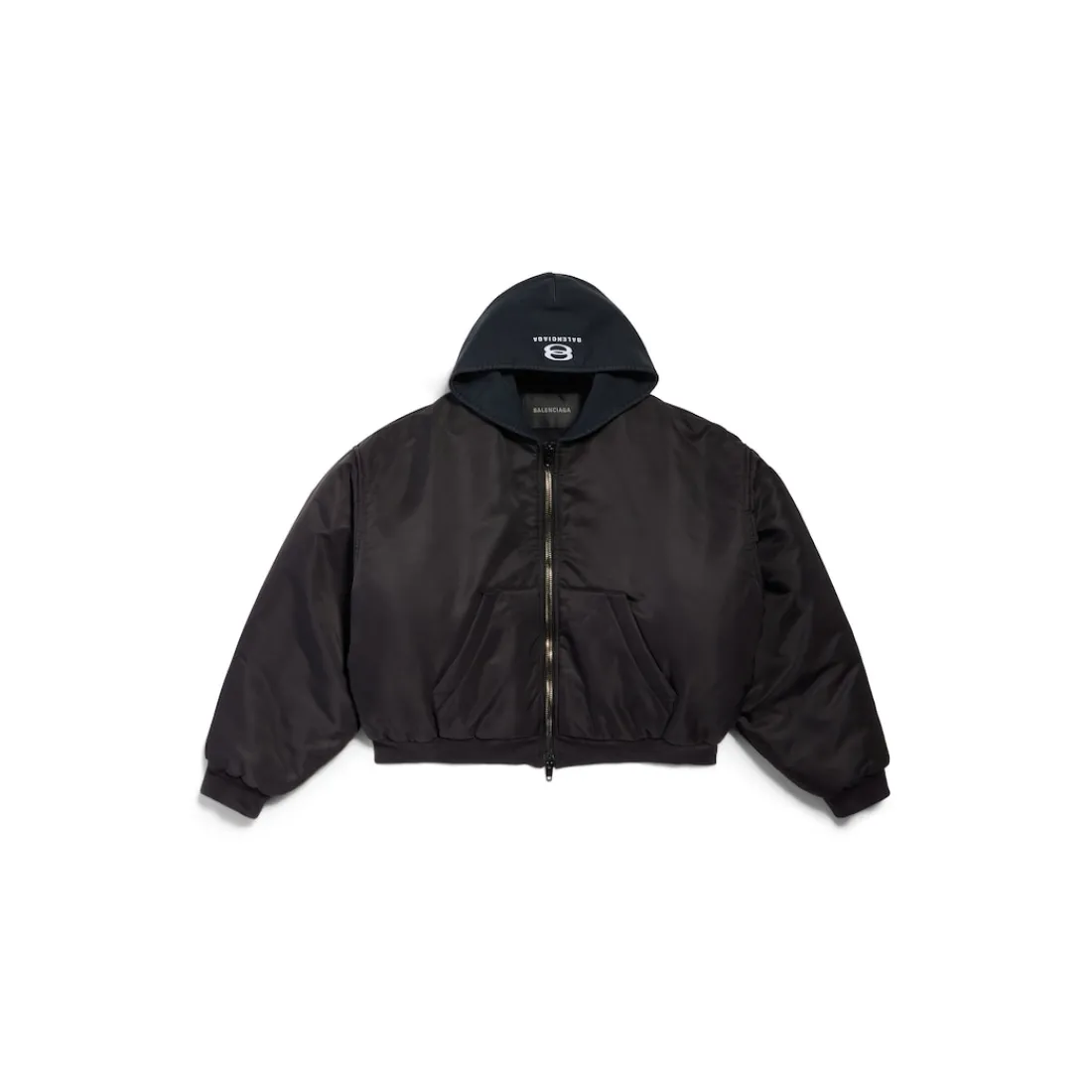 Balenciaga Cappotti E Giacche | Cappotti E Giacche-Bomber Con Cappuccio in Nero