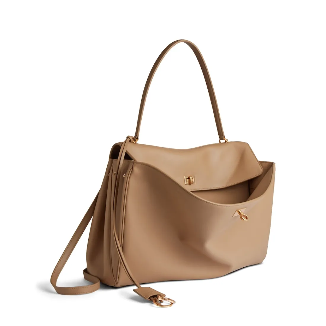 Balenciaga Borsetta-Borsa Rodeo Grande da Donna in Latte