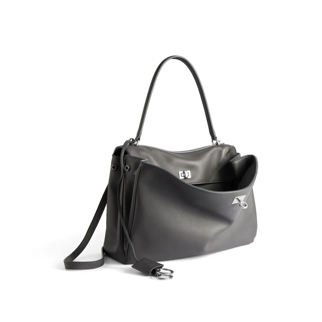 Balenciaga Borsetta-Borsa Rodeo Media da Donna in Grigio