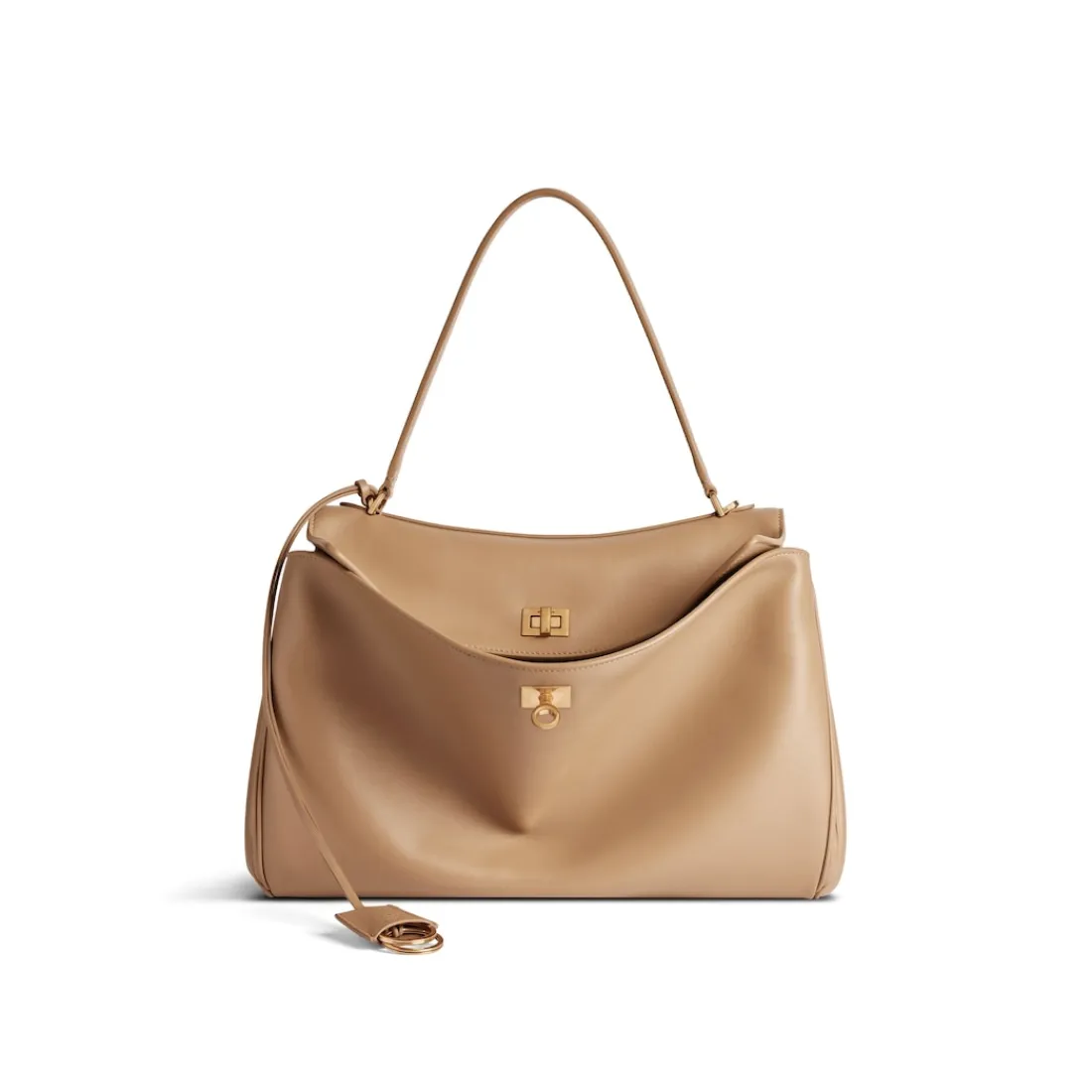 Balenciaga Borsetta-Borsa Rodeo Media da Donna in Latte