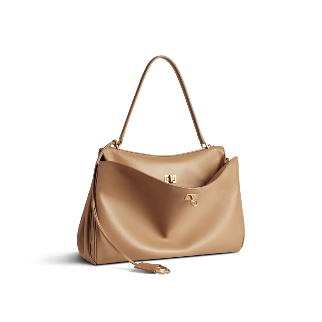 Balenciaga Borsetta-Borsa Rodeo Media da Donna in Latte