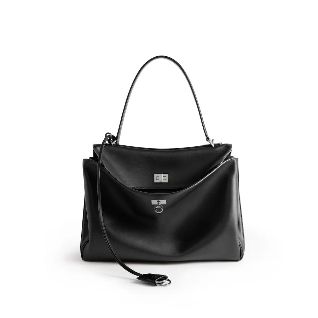 Balenciaga Borsetta-Borsa Rodeo Media da Donna in Nero