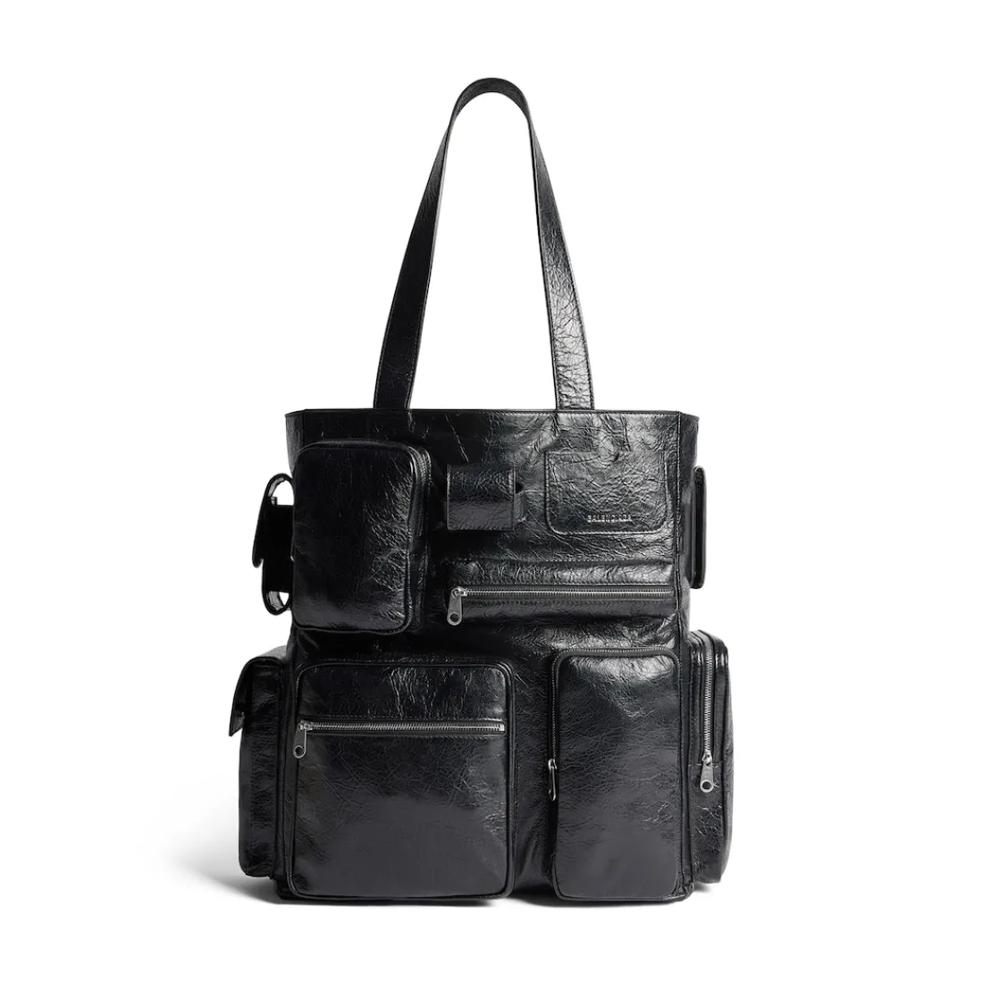 Balenciaga Borsetta E Tote-Borsa Tote Superbusy da Uomo in Nero