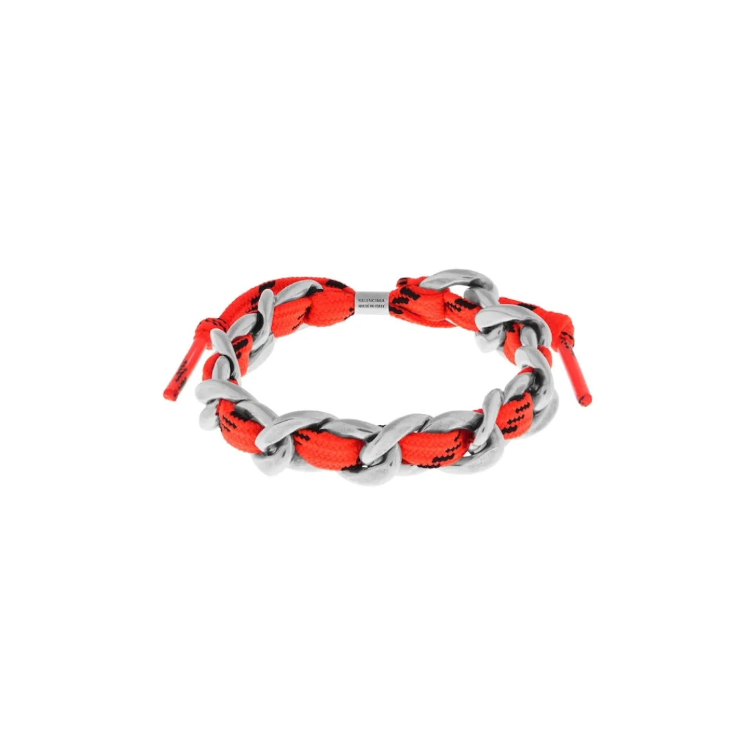 Balenciaga Gioielli | Gioielli-Bracciale Malibu Gourmette in Argento Antico/arancio Fluo Argentoantico/aranciofluo