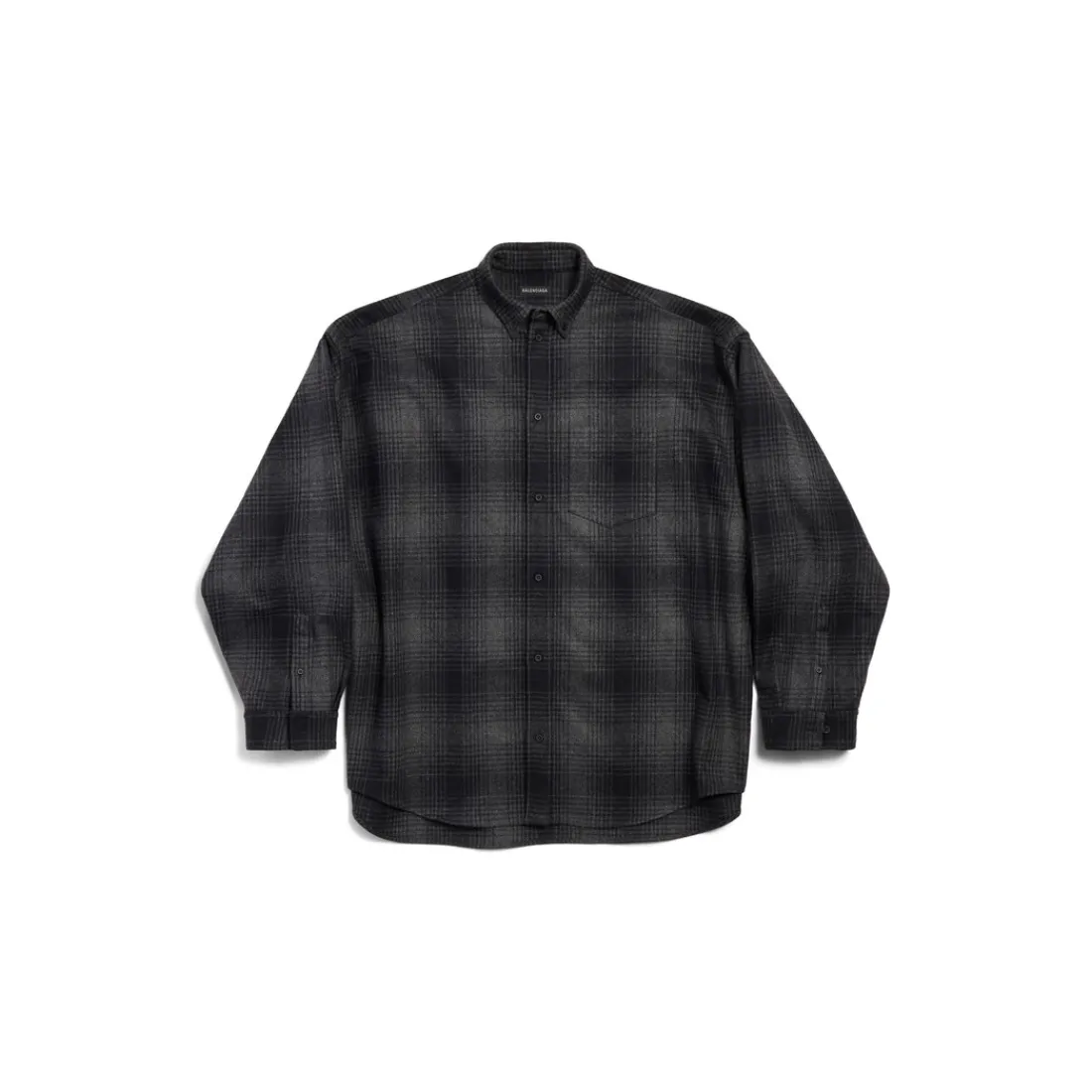 Balenciaga Top E Camicie-Camicia Oversize da Uomo in Grigio/nero