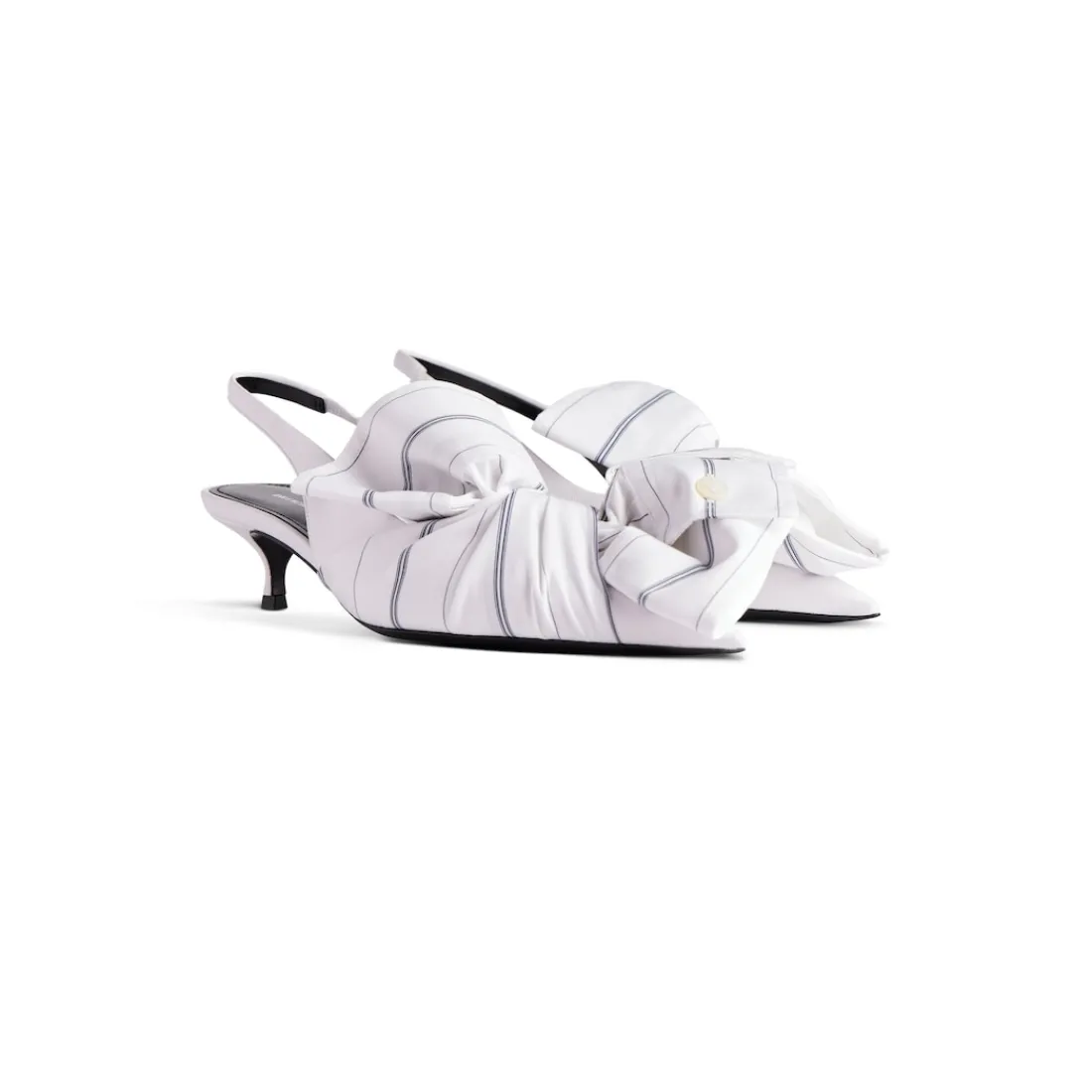 Balenciaga Décolletés E Scarpe Col Tacco | Sandali E Slip-on-Décolleté Knife Chemise 40 Mm da Donna in Bianco