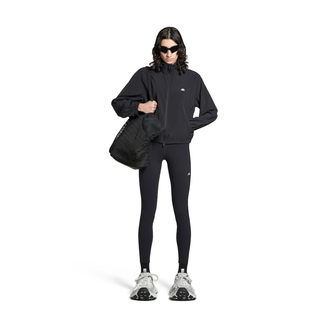 Balenciaga Cappotti E Giacche | Activewear-Giacca A Vento Shrunk Activewear da Donna in Nero