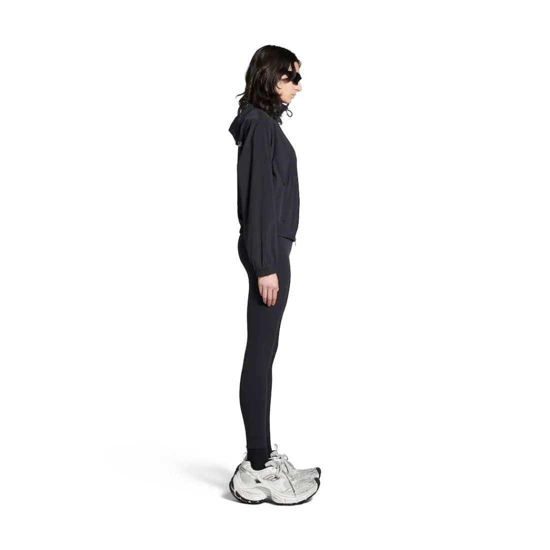 Balenciaga Cappotti E Giacche | Activewear-Giacca A Vento Shrunk Activewear da Donna in Nero