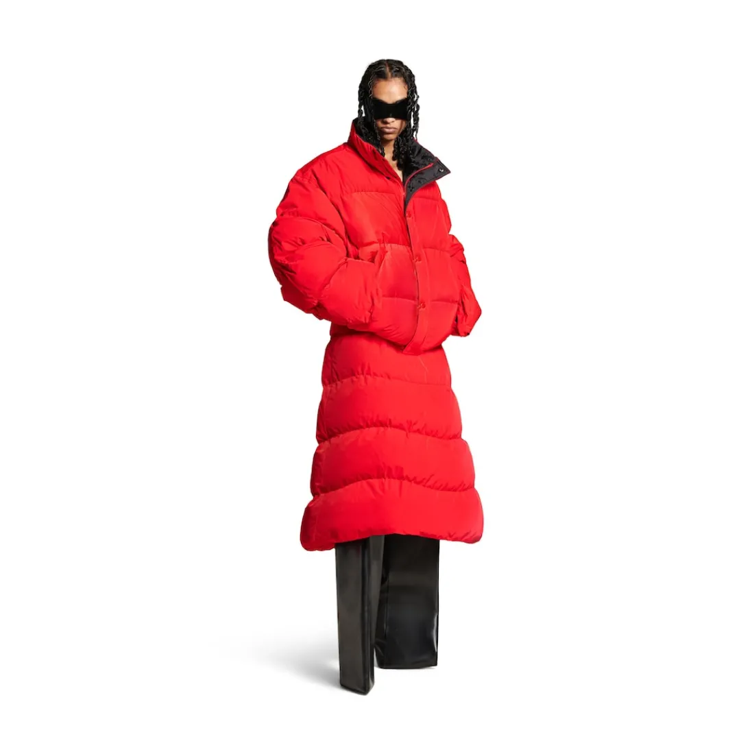 Balenciaga Vestiti E Gonne-Gonna Puffer Midi da Donna in Rosso