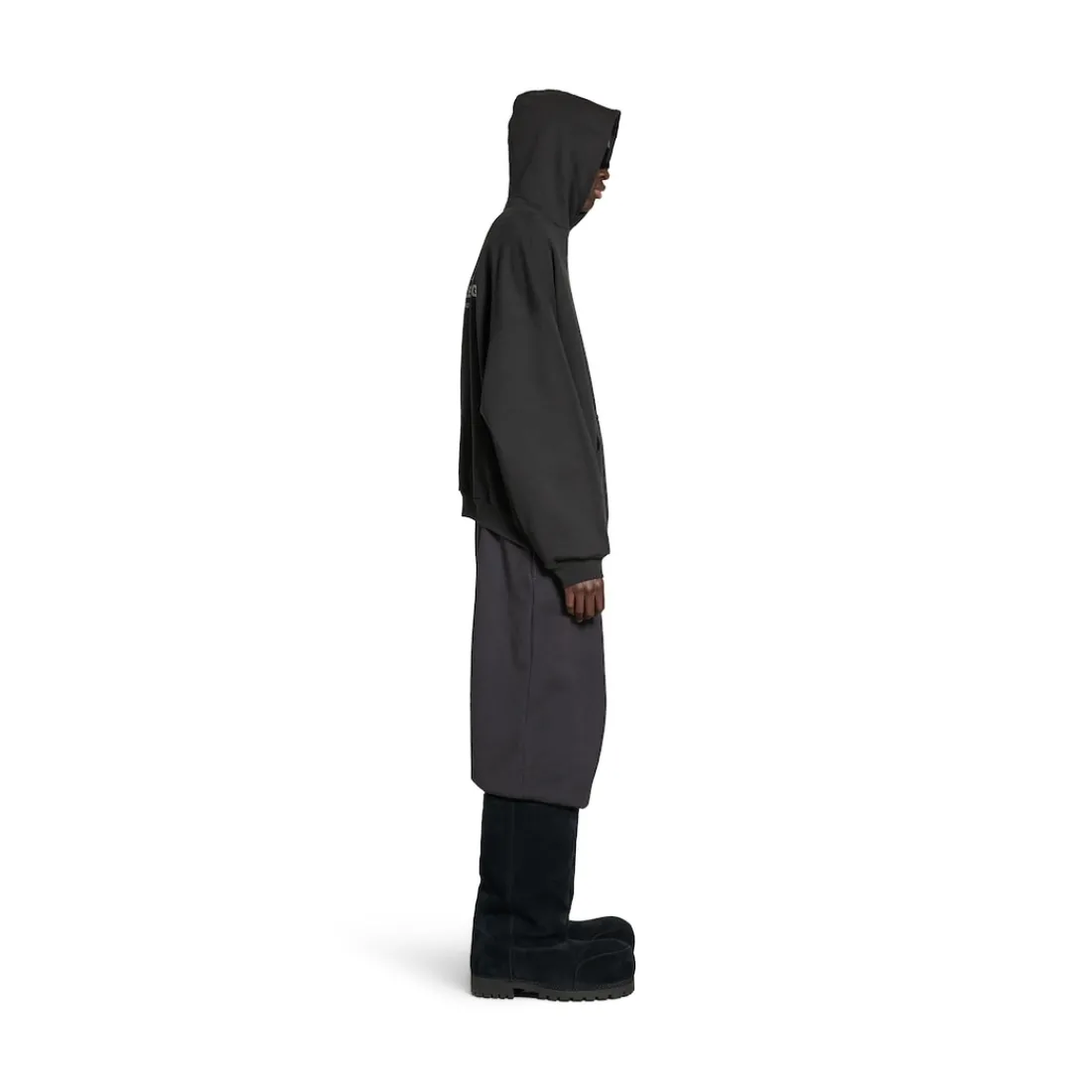 Balenciaga Felpe | Felpe-Hoodie Activewear Oversize in Nero