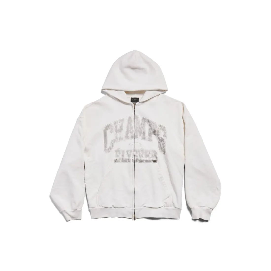 Balenciaga Felpe | Felpe-Hoodie Con Zip Champs-elysées Regular Fit in Bianco