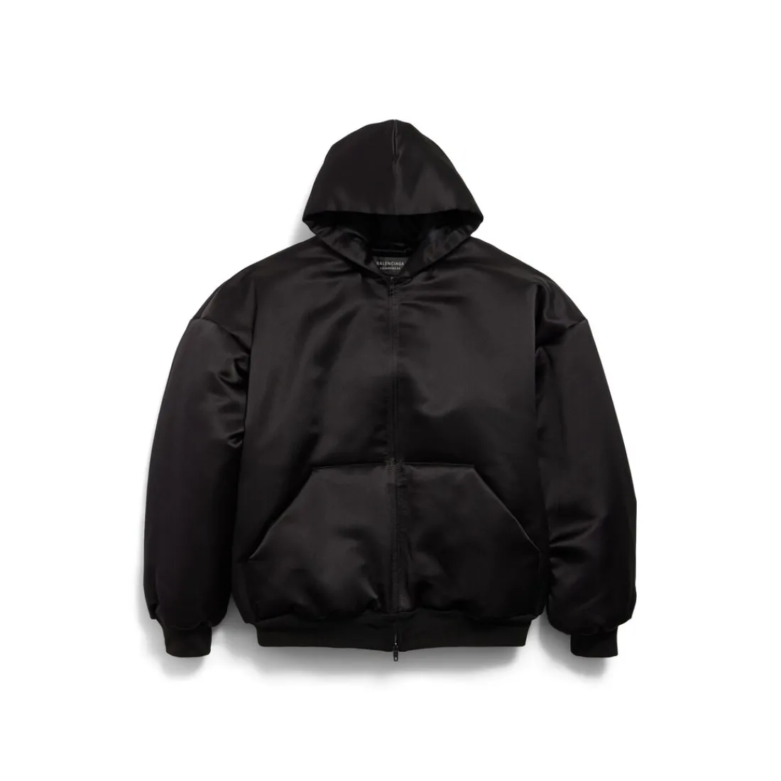 Balenciaga Felpe-Hoodie Imbottito Con Zip da Donna in Nero