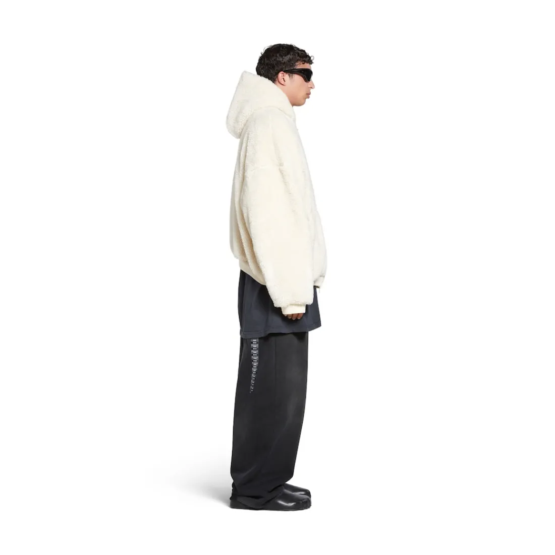 Balenciaga Felpe | Felpe-Hoodie Outerwear Con Zip in Beige Chiaro Beigechiaro