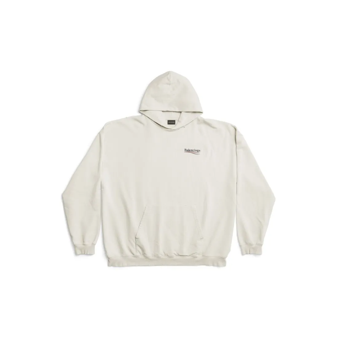 Balenciaga Felpe | Felpe-Hoodie Political Campaign Large Fit in Bianco Sporco Biancosporco