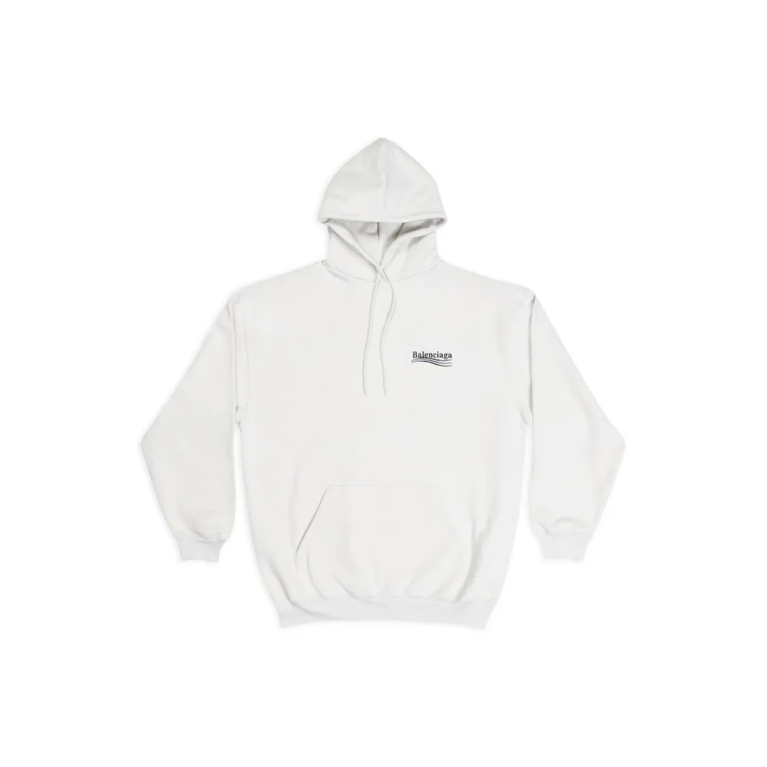 Balenciaga Felpe-Hoodie Political Campaign Medium Fit da Donna in Bianco