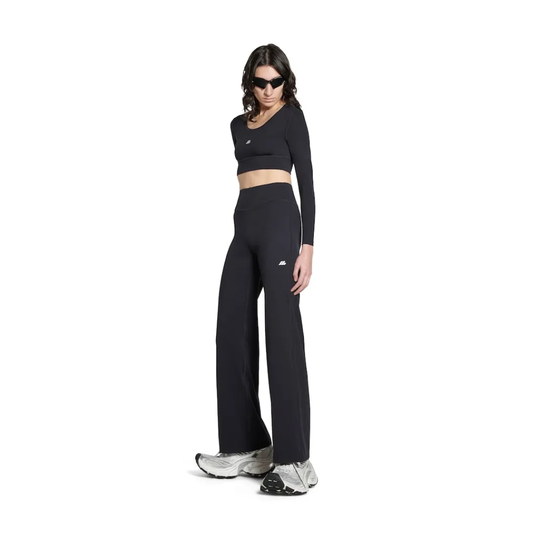 Balenciaga Pantaloni | Activewear-Pantaloni Activewear Flared Slim Fit da Donna in Nero