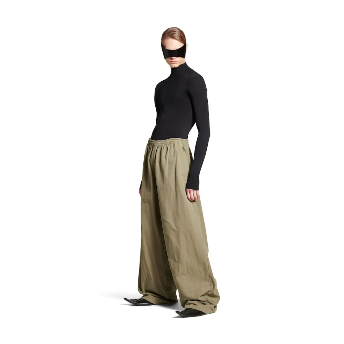 Balenciaga Pantaloni-Pantaloni Baggy da Uomo in Verde