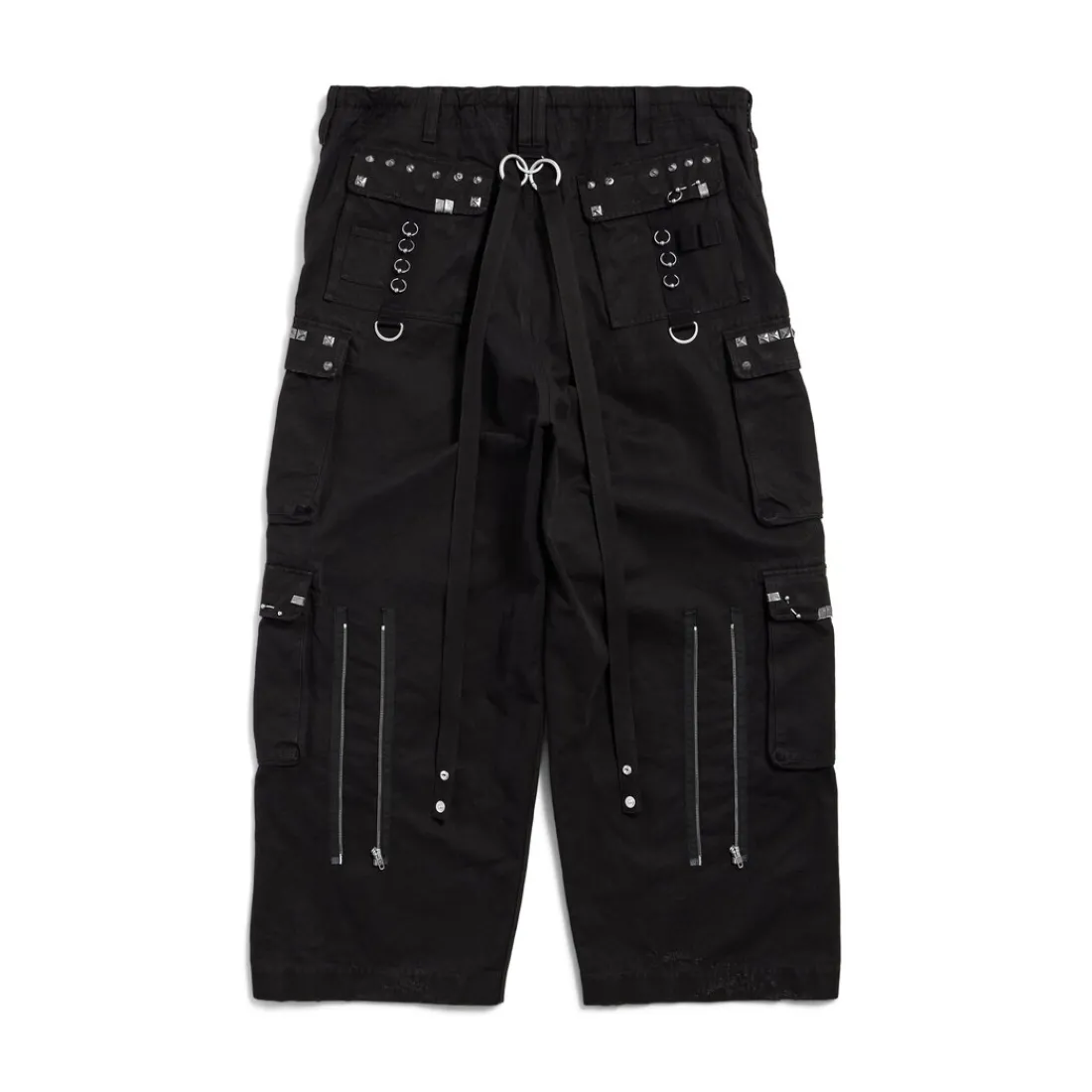 Balenciaga Pantaloni-Pantaloni Cargo Studded da Uomo in Nero