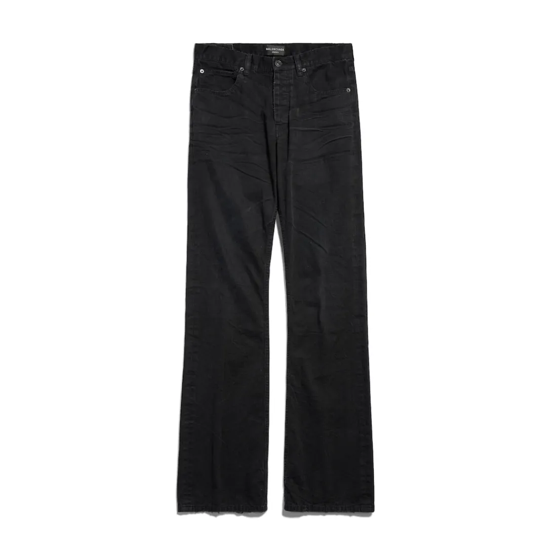 Balenciaga Pantaloni | Pantaloni-Pantaloni Dritti A Vita Bassa in Nero