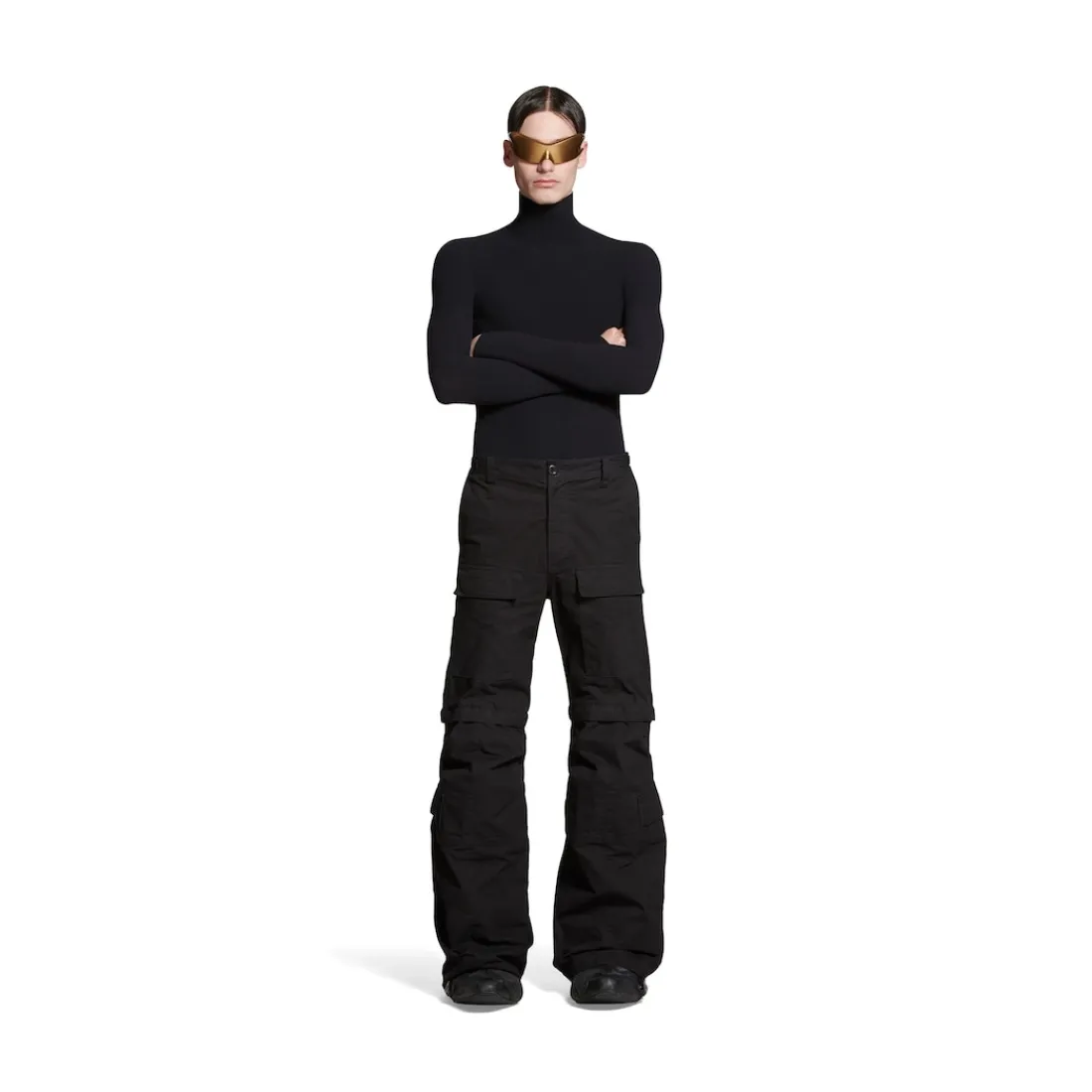 Balenciaga Pantaloni | Pantaloni-Pantaloni Flared Cargo in Nero