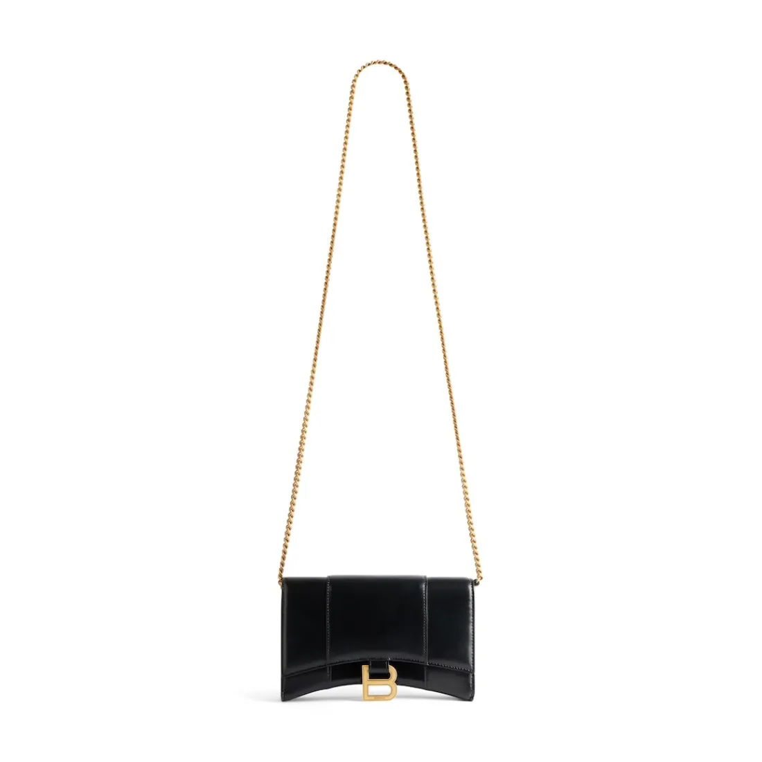 Balenciaga Borse Con Catena | Mini Borse-Portafoglio Hourglass Con Catena da Donna in Nero