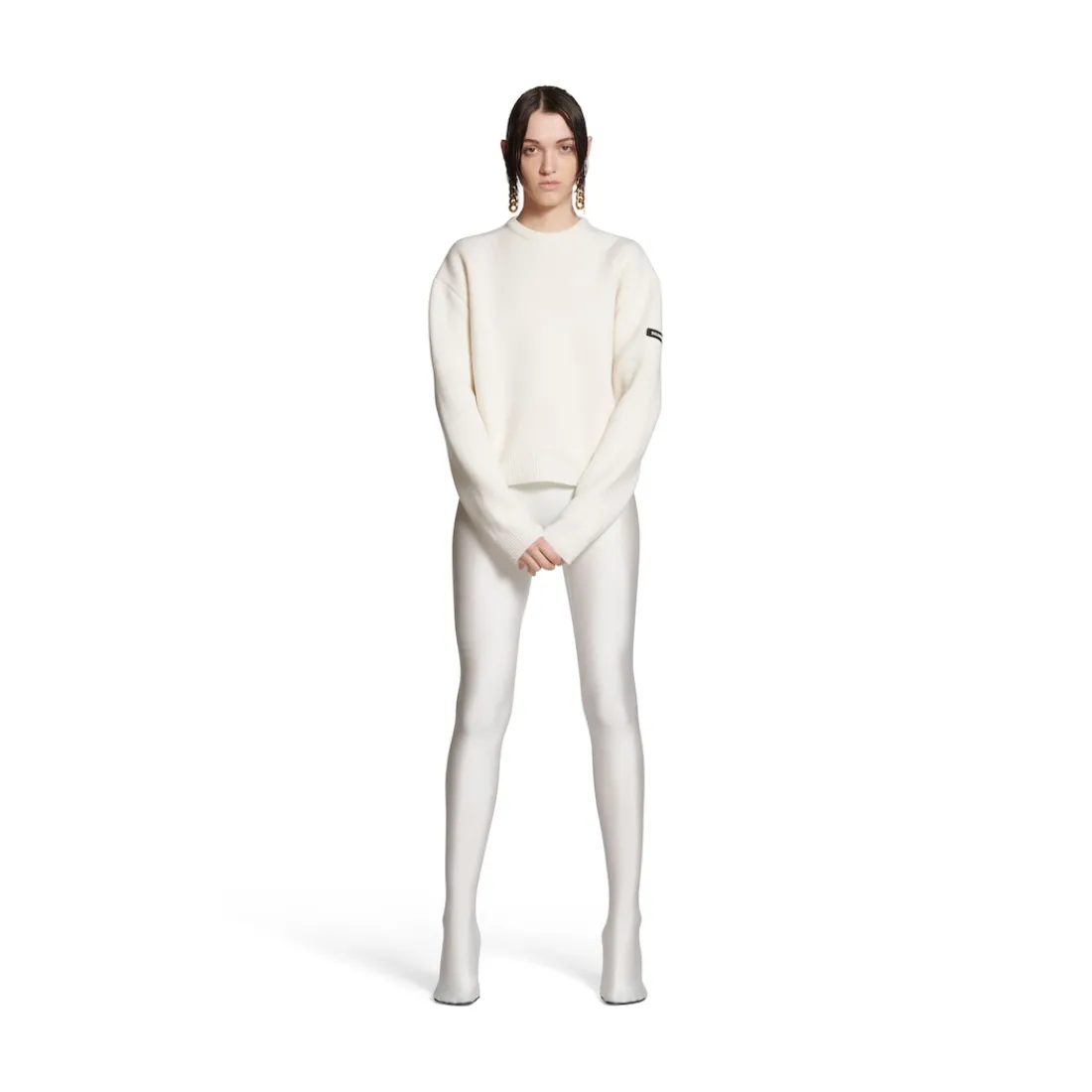 Balenciaga Maglieria-Pullover da Donna in Bianco