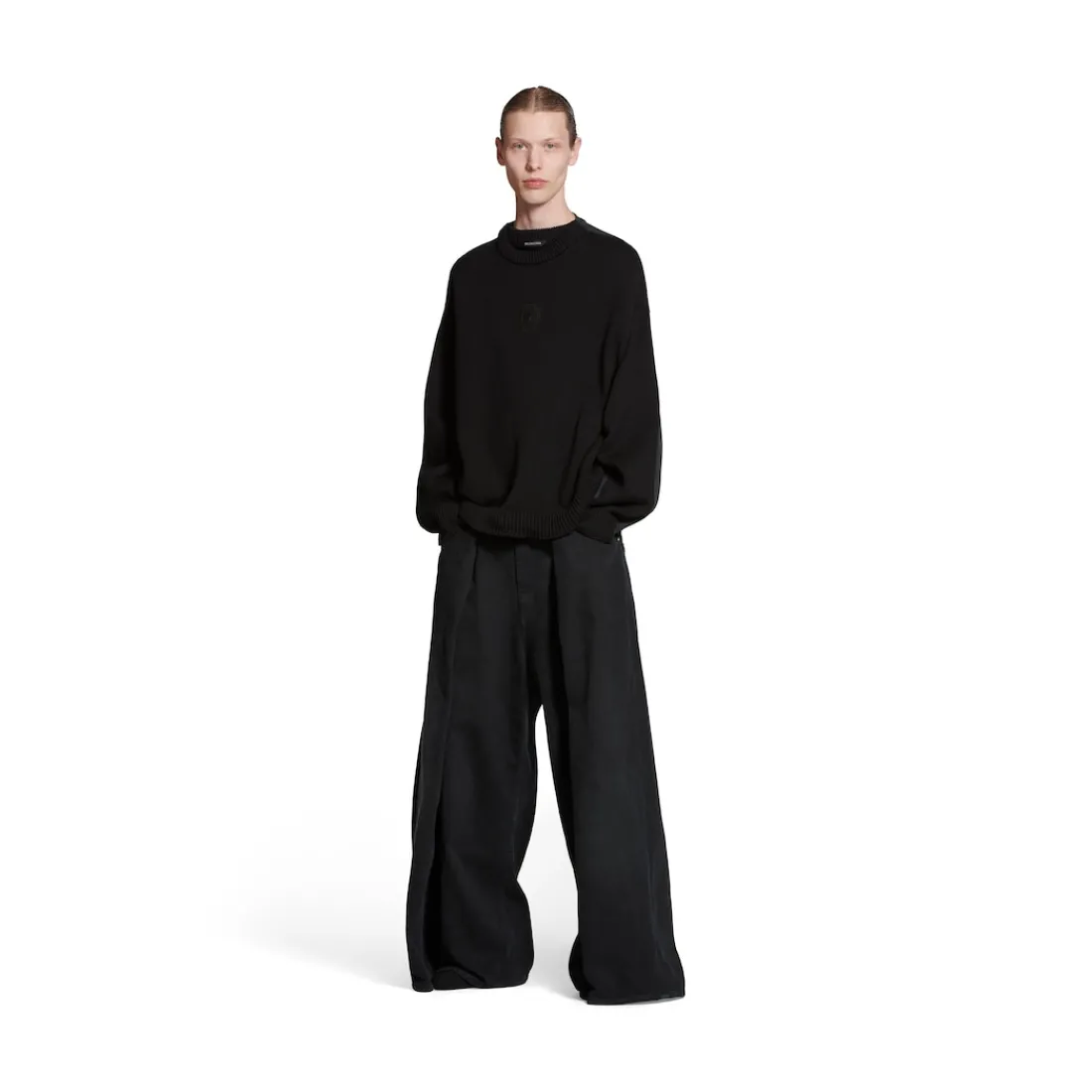 Balenciaga Maglieria-Pullover Hybrid Political Campaign in Nero