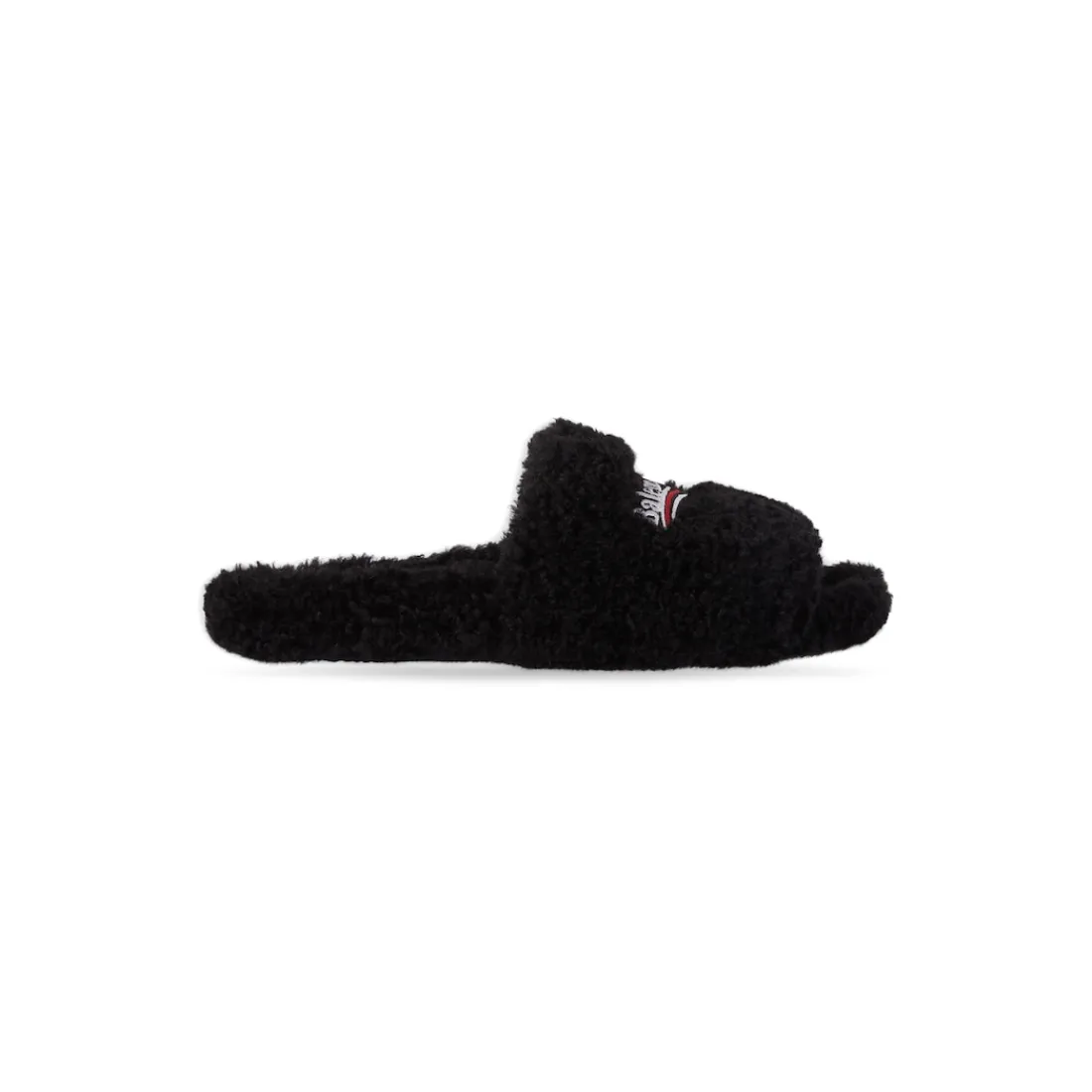 Balenciaga Sandali E Slip-on-Sandali Furry Slide da Uomo in Nero