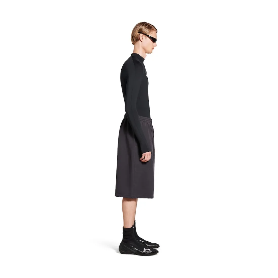 Balenciaga Pantaloni | Activewear-Short Under Armour® Ampi da Uomo in Nero/bianco