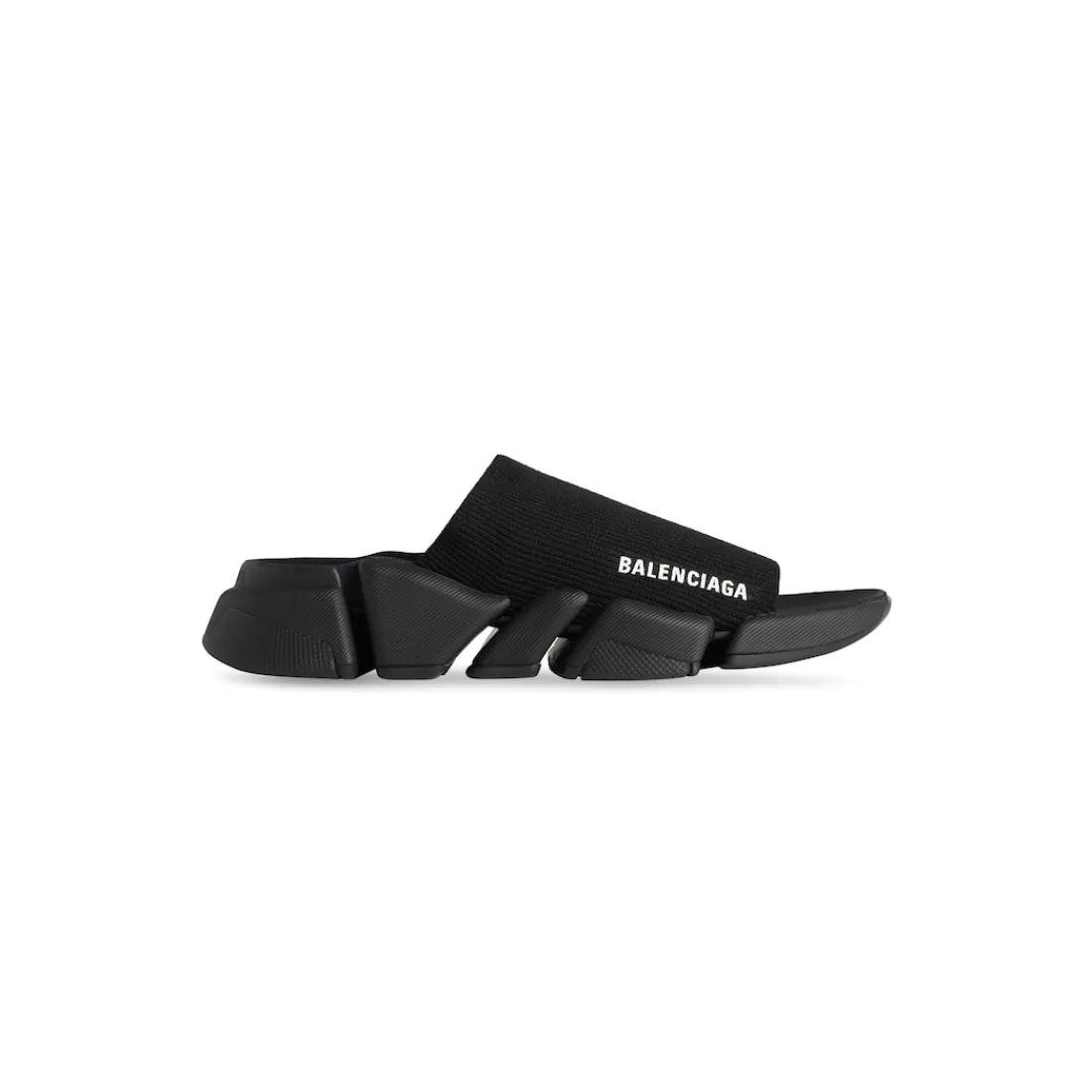 Balenciaga Sneakers-Slide Speed 2.0 In Maglia Riciclata  da Donna in Nero