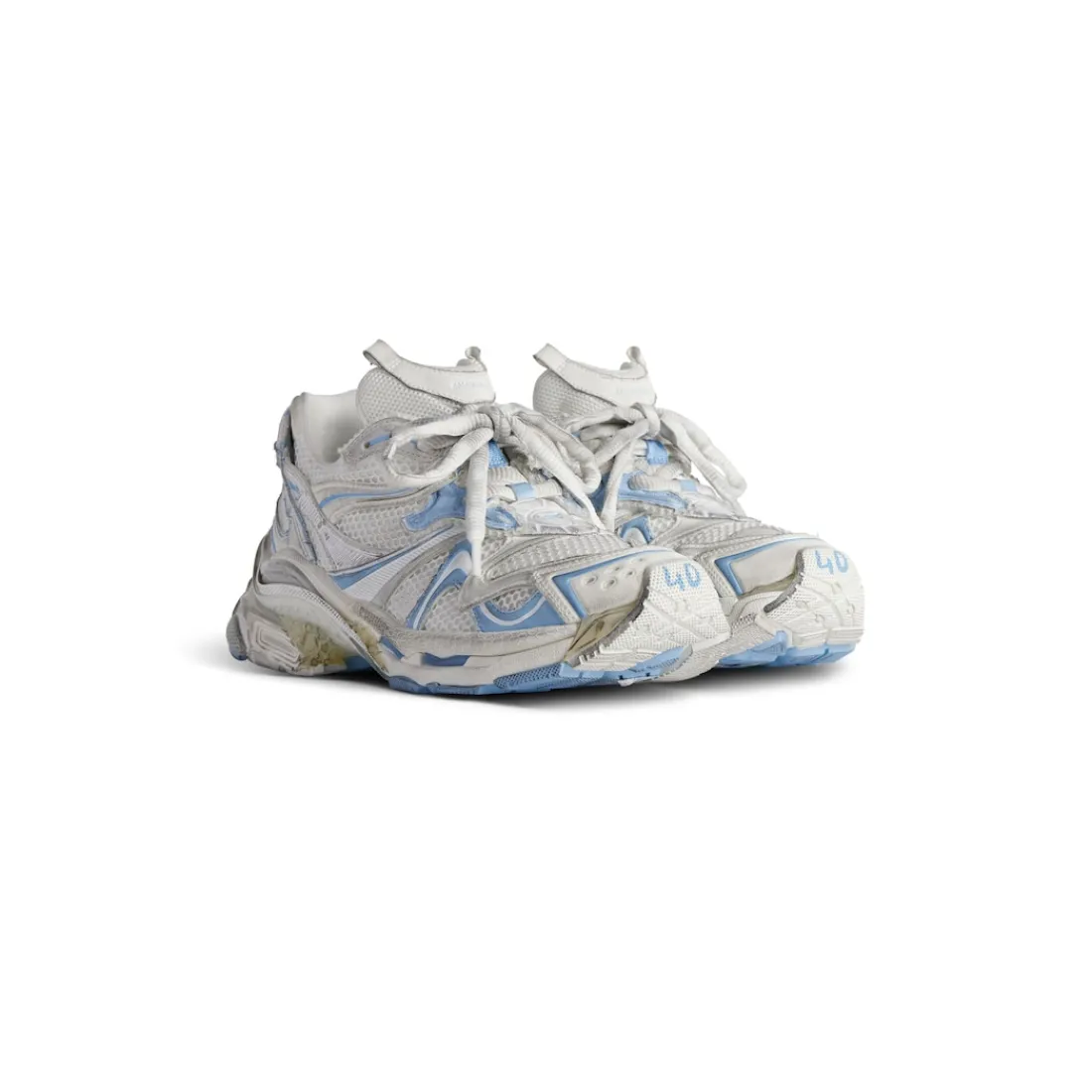 Balenciaga Sneakers-Sneaker Runner 2.0  da Donna in Bianco/azzurro/grigio