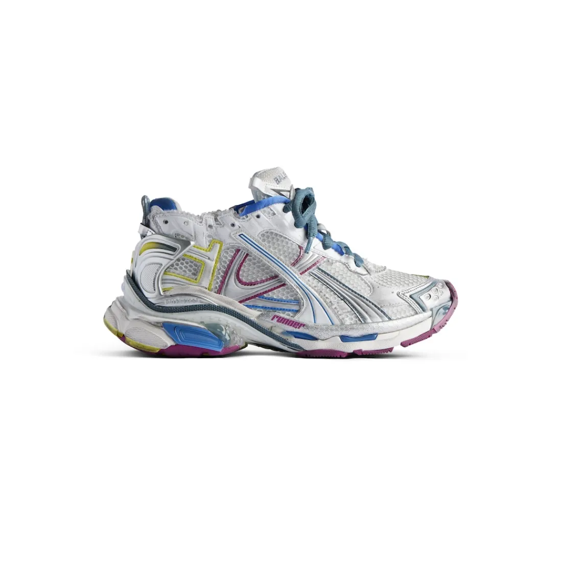 Balenciaga Sneakers-Sneaker Runner  da Donna in Bianco/blu/viola/giallo