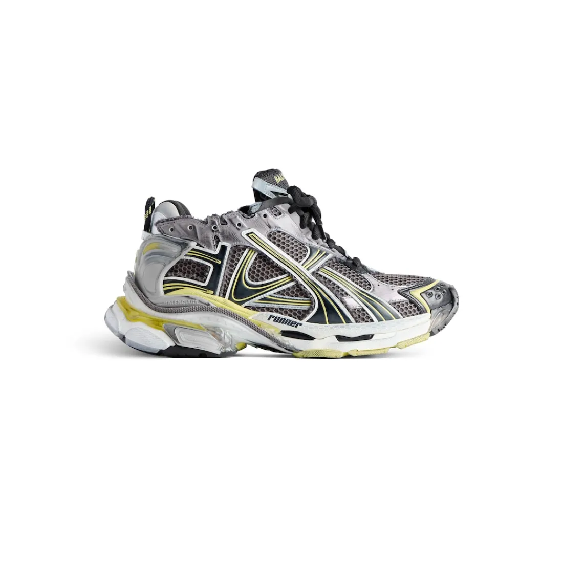 Balenciaga Sneakers-Sneaker Runner  da Uomo in Grigio/giallo/blanco