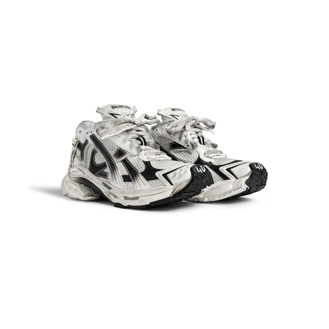 Balenciaga Sneakers-Sneaker Runner Gradient  da Donna in Bianco/nero