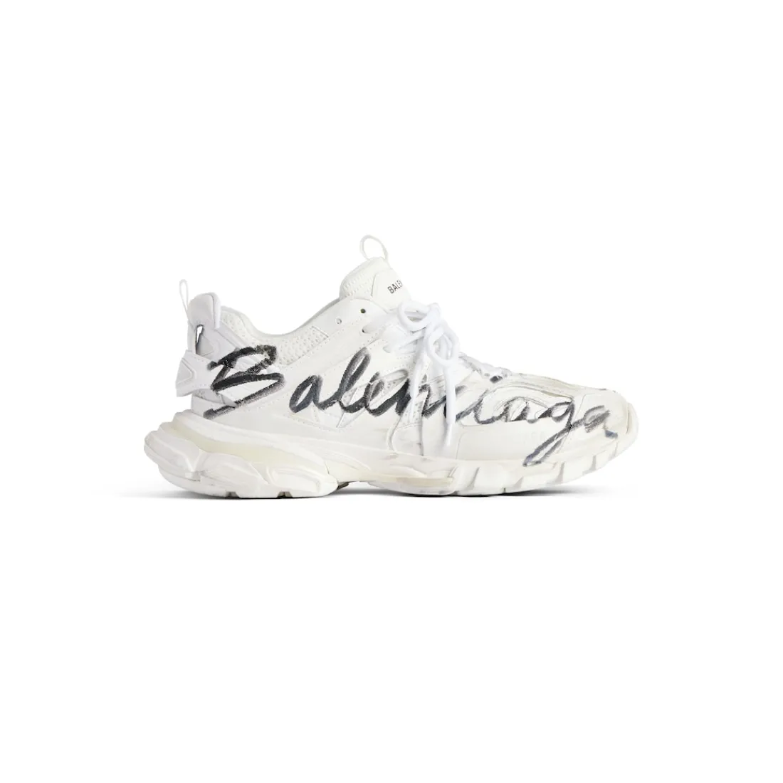 Balenciaga Sneakers-Sneaker Track Signature da Donna in Bianco/nero