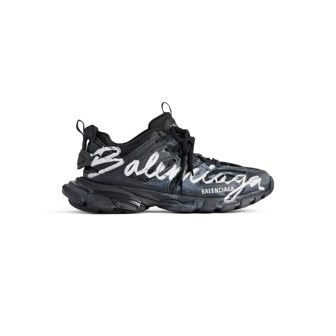 Balenciaga Sneakers-Sneaker Track Signature da Donna in Nero/bianco