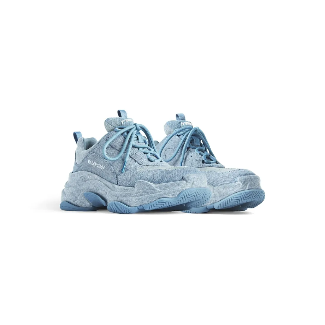 Balenciaga Sneakers-Sneaker Triple S Denim  da Donna in Blu