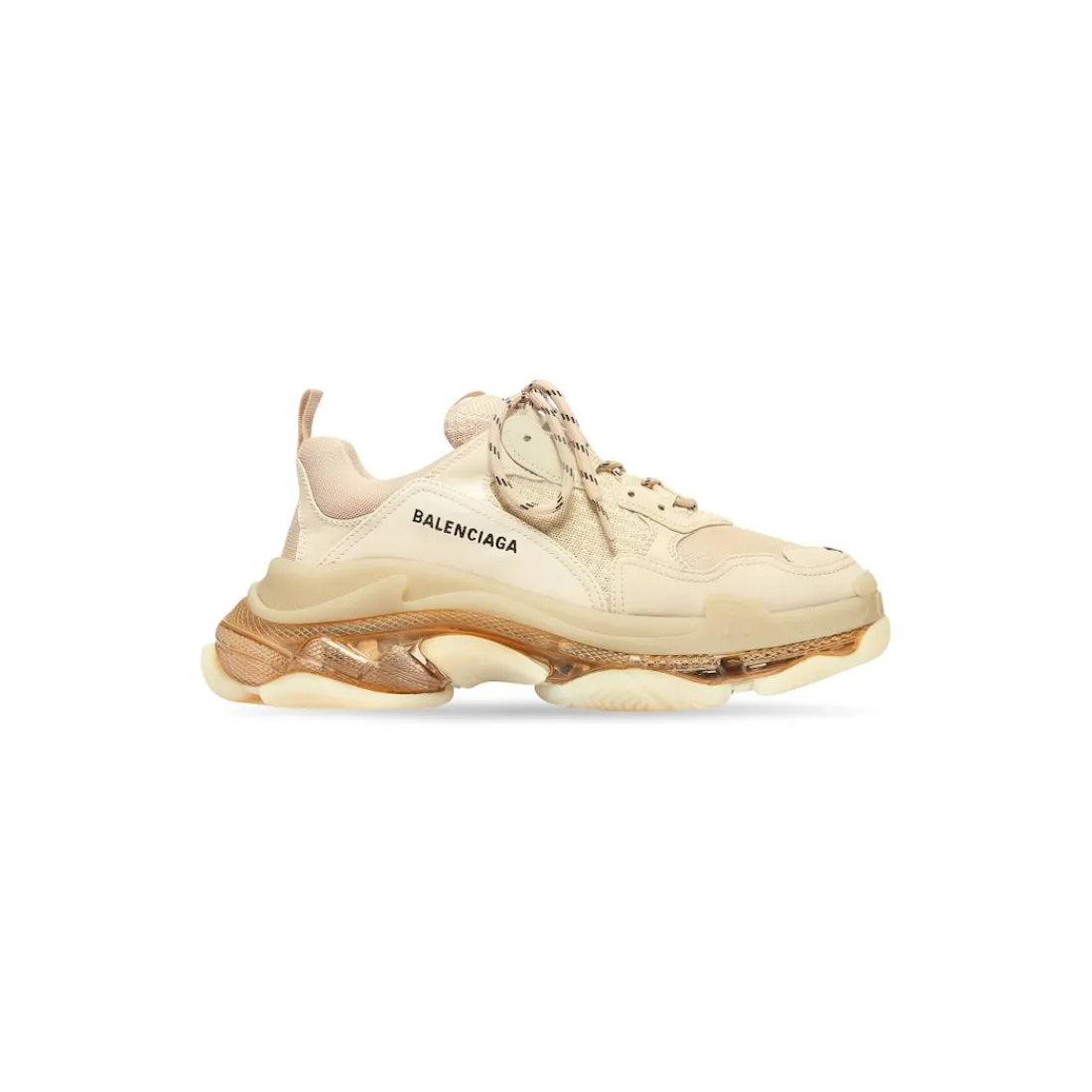 Balenciaga Sneakers-Sneakers Triple S Clear Sole da Donna in Beige