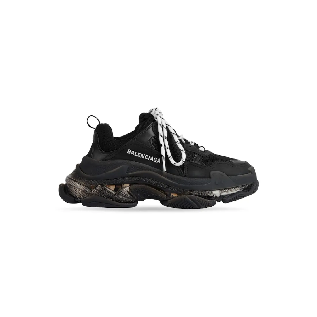 Balenciaga Sneakers-Sneakers Triple S Clear Sole da Donna in Nero