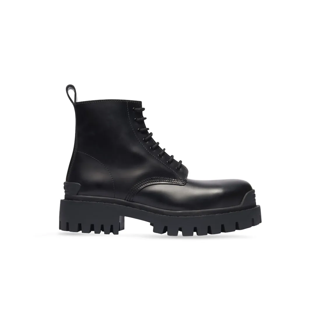 Balenciaga Derby E Stivali-Stivali Strike Lace-up da Uomo in Nero