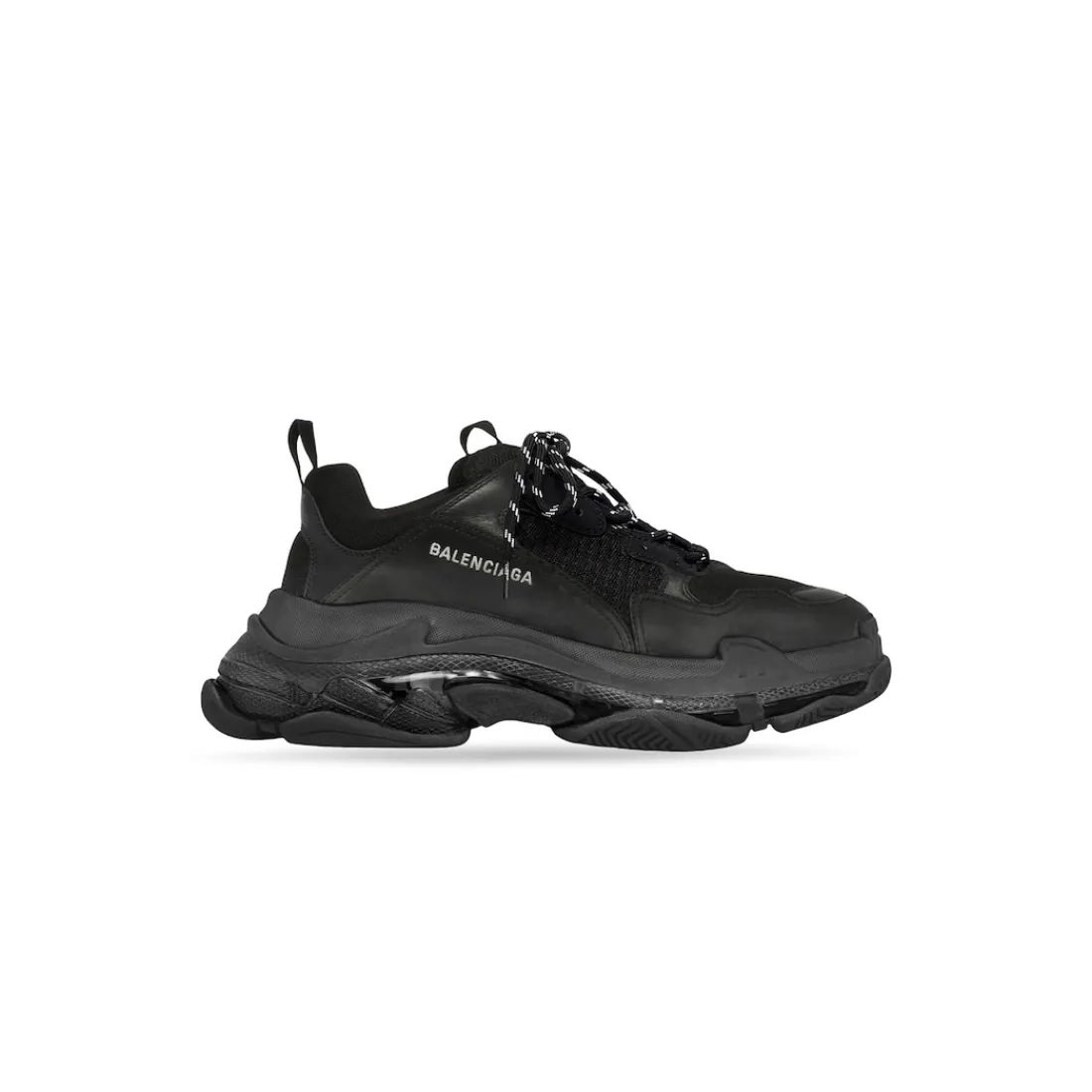 Balenciaga Sneakers-Triple S Clear Sole da Uomo in Nero