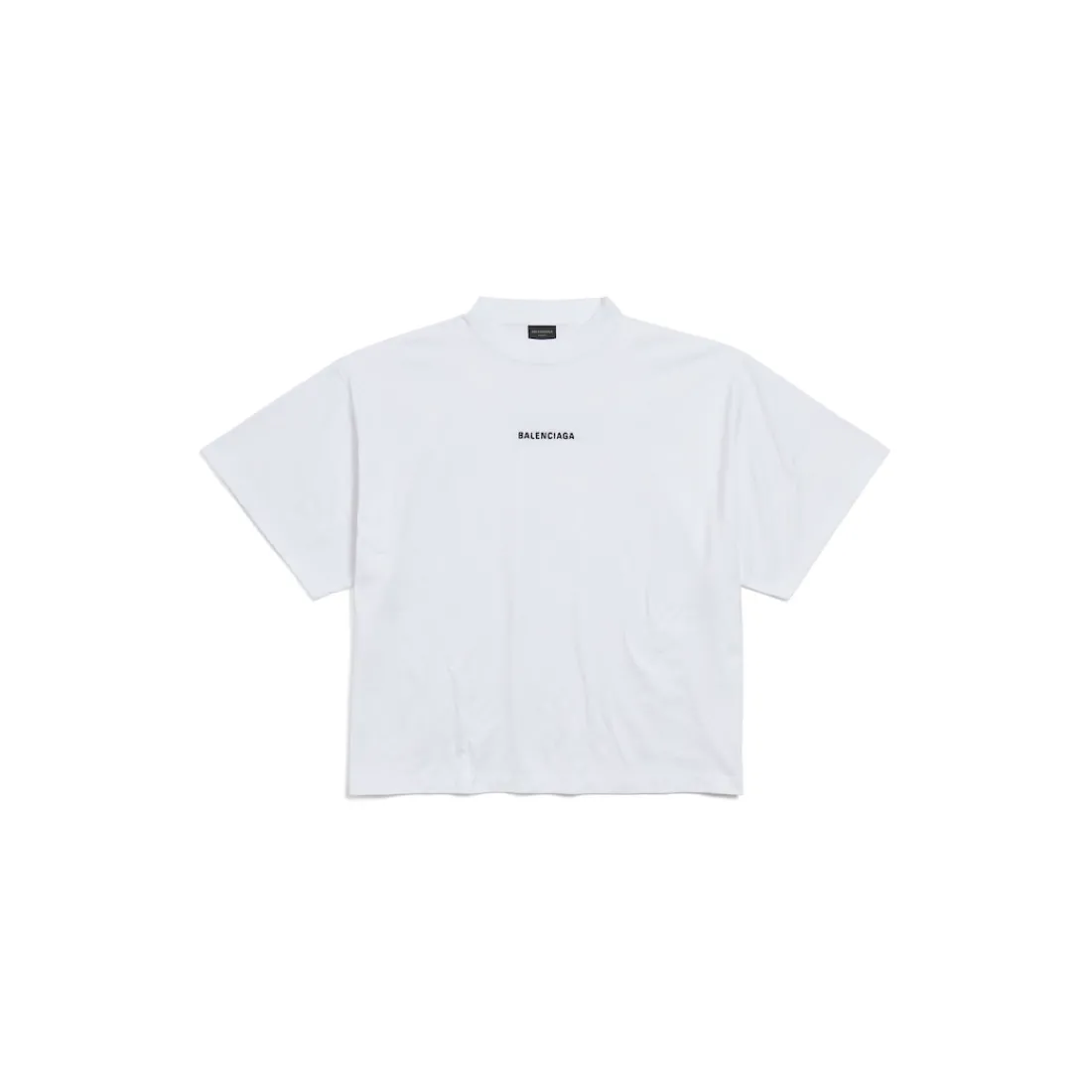 Balenciaga T-shirts-T-shirt Cropped Back da Donna in Bianco/nero