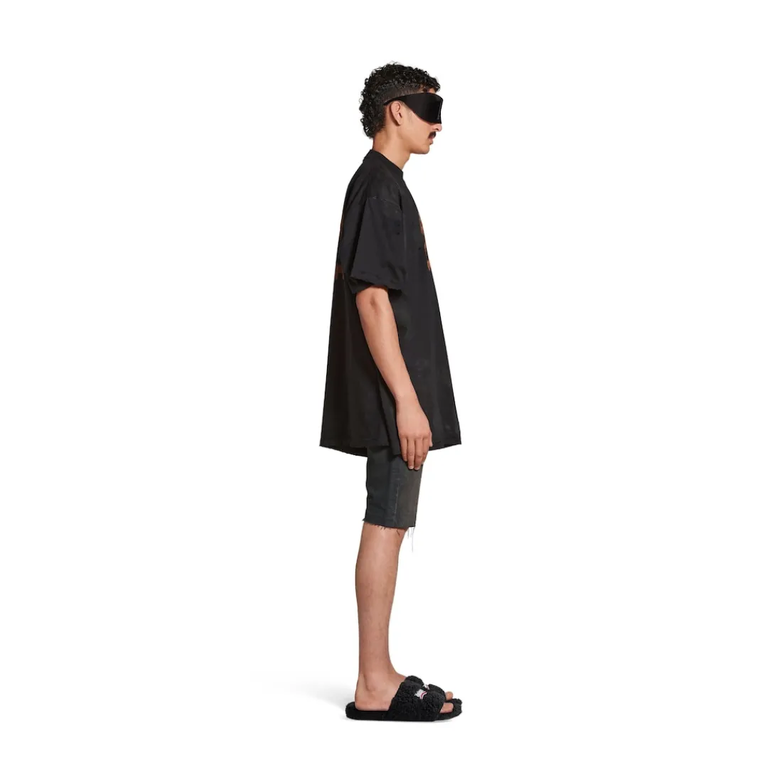 Balenciaga T-shirts | T-shirts-T-shirt Crypto Oversize in Nero Délavé Nerodélavé