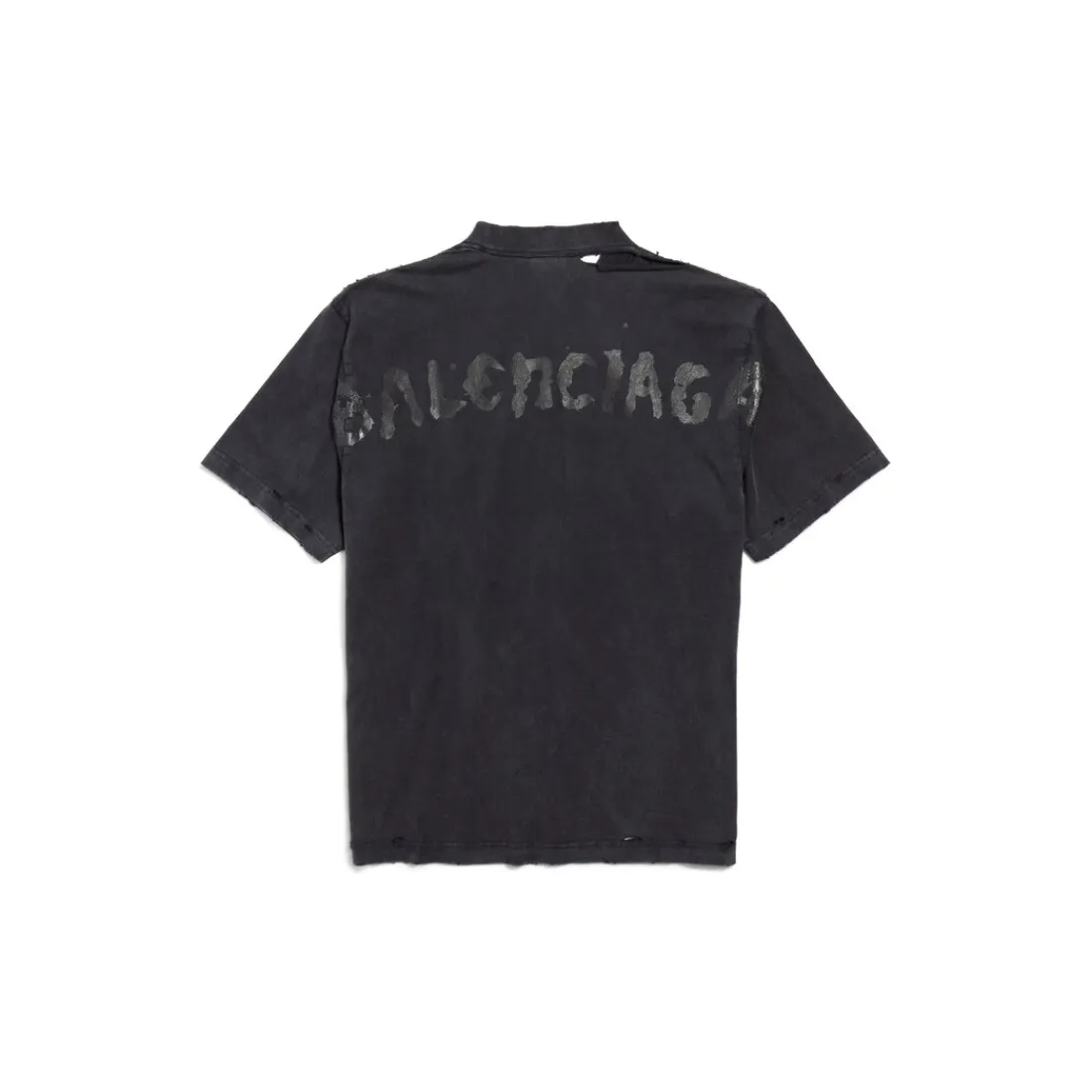 Balenciaga T-shirts-T-shirt Painted Medium Fit  da Donna in Nero Délavé Nerodélavé