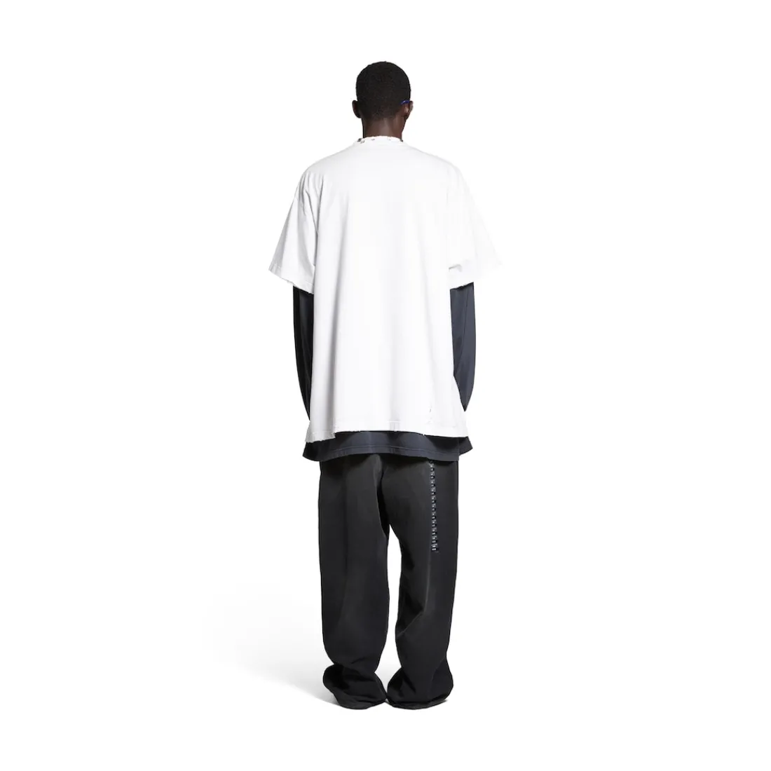 Balenciaga T-shirts | T-shirts-T-shirt Pierced Oversize in Bianco